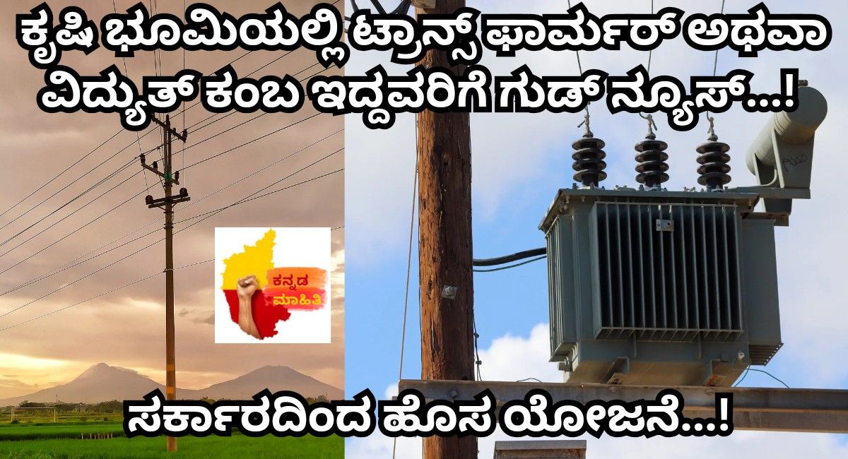 electric pole in agricultural land in karnataka